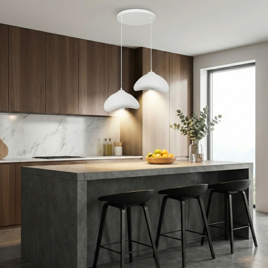 Brilagi - Hanglamp met kabel WABI SABI 2xE27/40W/230V Ø 45 cm wit