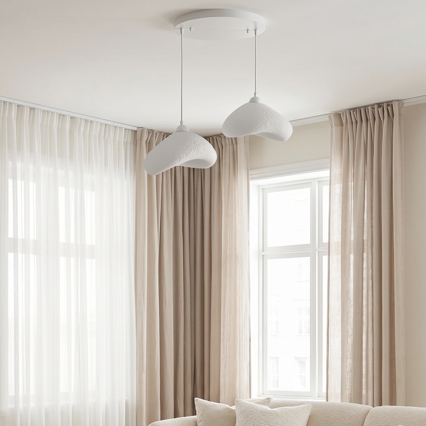 Brilagi - Hanglamp met kabel WABI SABI 2xE27/40W/230V Ø 45 cm wit