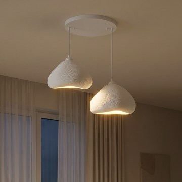Brilagi - Hanglamp met kabel WABI SABI 2xE27/40W/230V Ø 45 cm wit