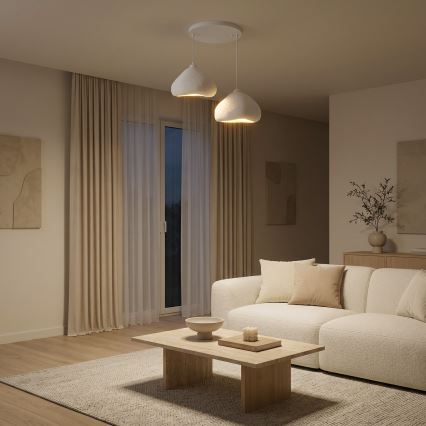 Brilagi - Hanglamp met kabel WABI SABI 2xE27/40W/230V Ø 45 cm wit