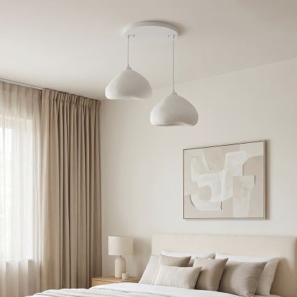 Brilagi - Hanglamp met kabel WABI SABI 2xE27/40W/230V Ø 45 cm wit