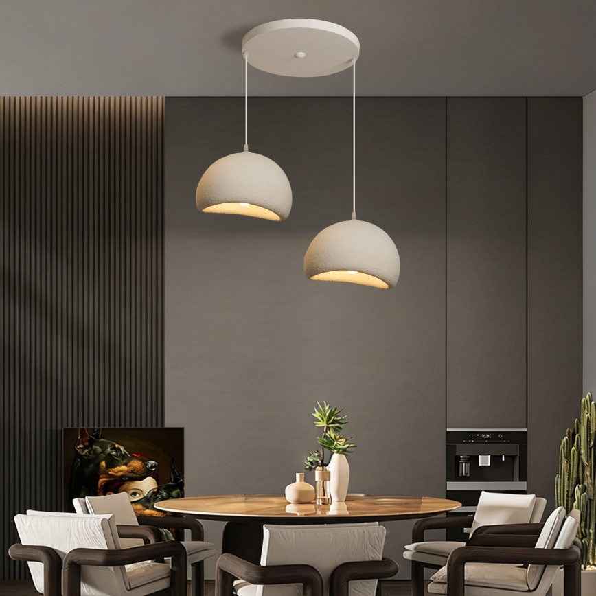 BRILAGI - Hanglamp met kabel WABI SABI 2xE27/60W/230V wit