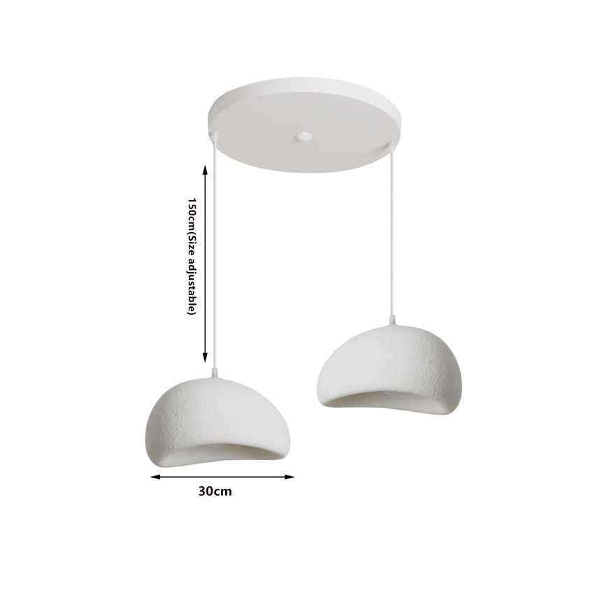 BRILAGI - Hanglamp met kabel WABI SABI 2xE27/60W/230V wit