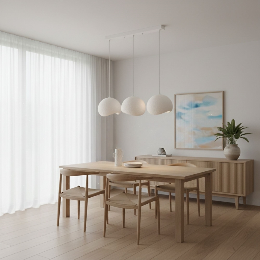 Brilagi - Hanglamp met kabel WABI SABI 3xE27/40W/230V wit