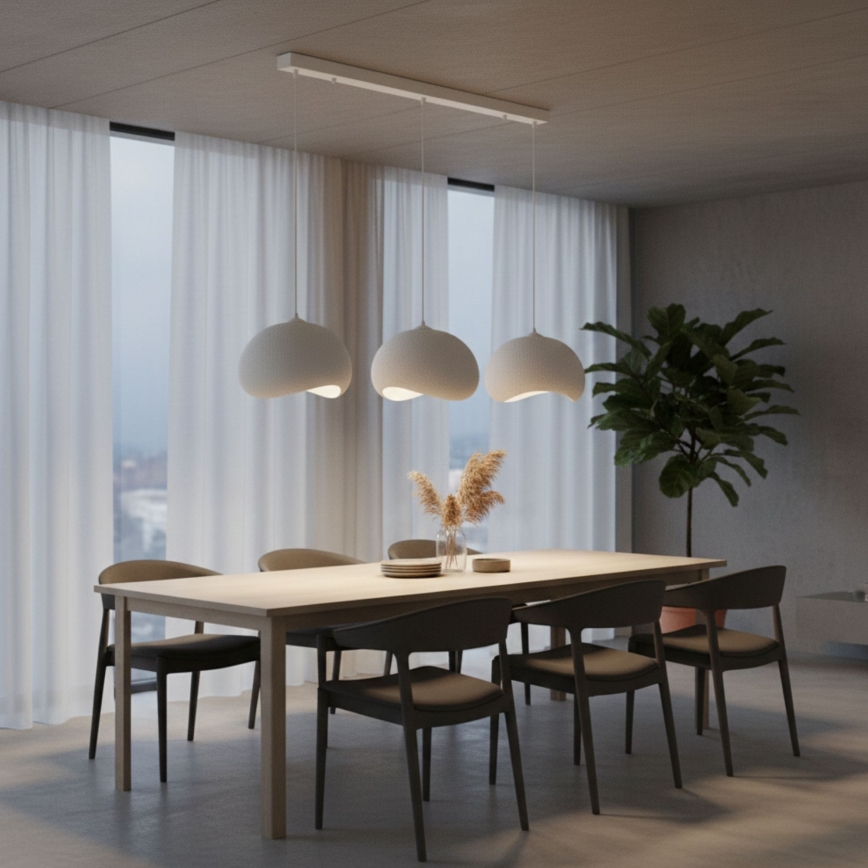 Brilagi - Hanglamp met kabel WABI SABI 3xE27/40W/230V wit