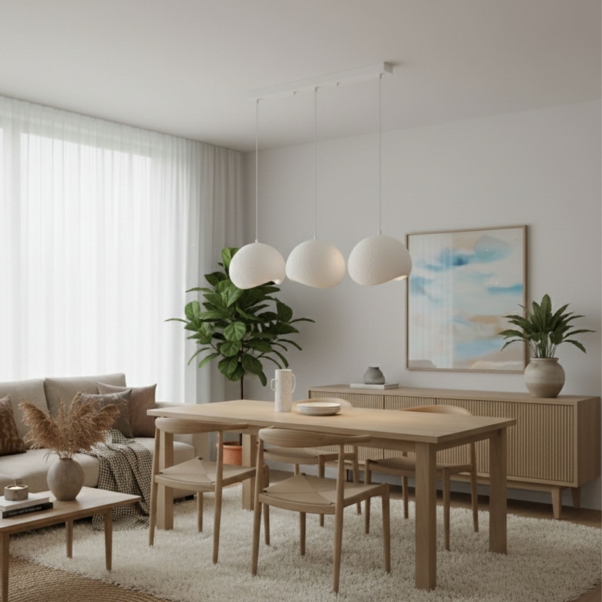 Brilagi - Hanglamp met kabel WABI SABI 3xE27/40W/230V wit