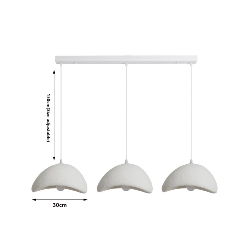 BRILAGI - Hanglamp met kabel WABI SABI 3xE27/60W/230V wit