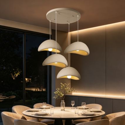 BRILAGI - Hanglamp met kabel WABI SABI 4xE27/60W/230V wit