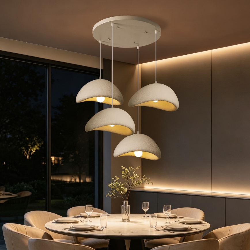 BRILAGI - Hanglamp met kabel WABI SABI 4xE27/60W/230V wit