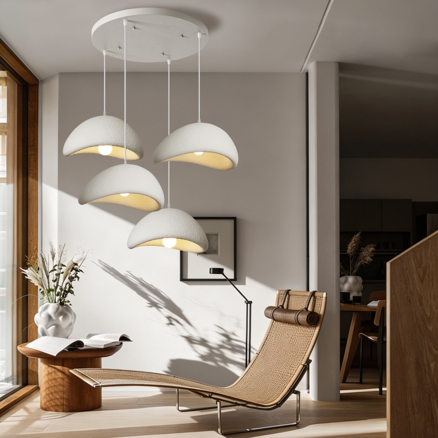 BRILAGI - Hanglamp met kabel WABI SABI 4xE27/60W/230V wit