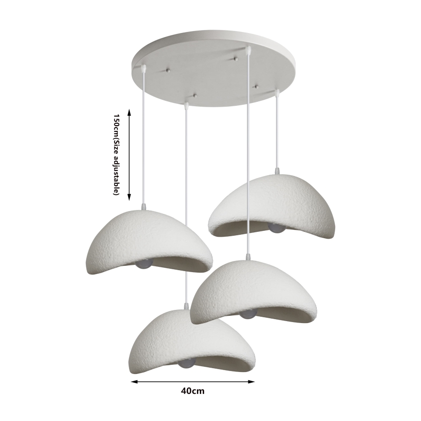 BRILAGI - Hanglamp met kabel WABI SABI 4xE27/60W/230V wit