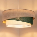 Brilagi - Hanglamp met snoer ARROW 1xE27/60W/230V Ø 45 cm beige/groen/wit
