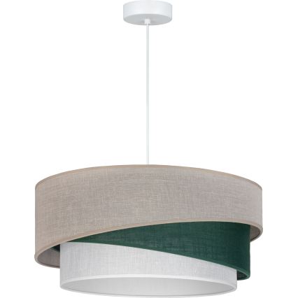 Brilagi - Hanglamp met snoer ARROW 1xE27/60W/230V Ø 45 cm beige/groen/wit