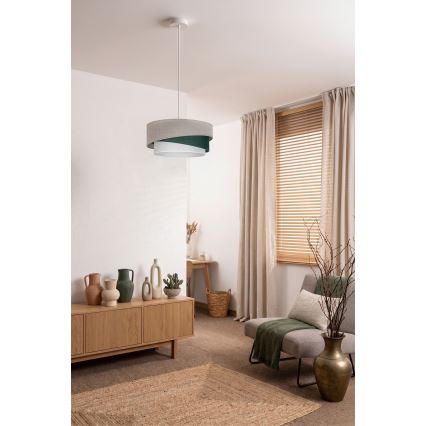 Brilagi - Hanglamp met snoer ARROW 1xE27/60W/230V Ø 45 cm beige/groen/wit