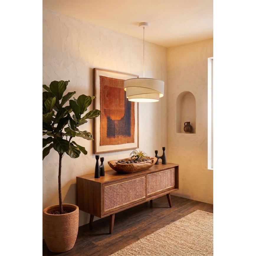 Brilagi - Hanglamp met snoer ARROW 1xE27/60W/230V Ø 45 cm beige