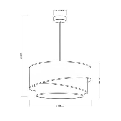 Brilagi - Hanglamp met snoer ARROW 1xE27/60W/230V Ø 45 cm beige
