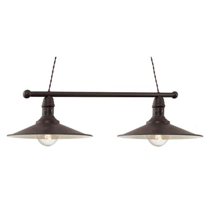 Brilagi - Hanglamp met snoer FORGE 2xE27/60W/230V bruin
