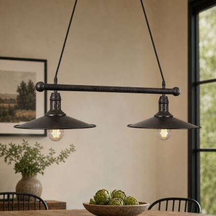 BRILAGI - Hanglamp met snoer FORGE 2xE27/60W/230V bruin