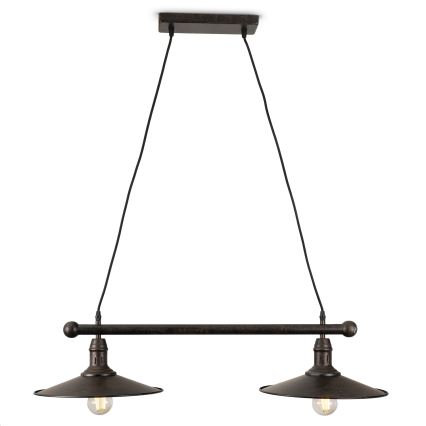 BRILAGI - Hanglamp met snoer FORGE 2xE27/60W/230V bruin