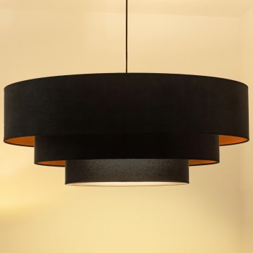 Brilagi - Hanglamp met snoer LUNETA 3xE27/60W/230V Ø 80 cm zwart/goud