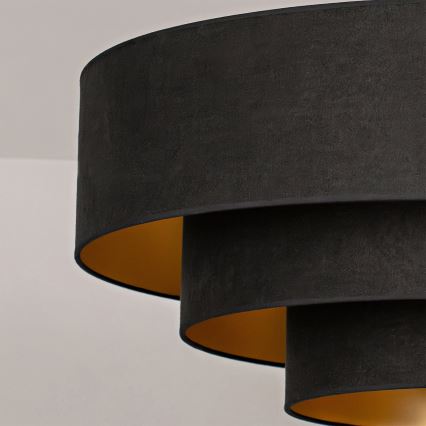 Brilagi - Hanglamp met snoer LUNETA 3xE27/60W/230V Ø 80 cm zwart/goud