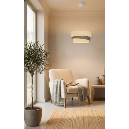 Brilagi - Hanglamp met snoer TRIO 1xE27/60W/230V Ø 40 cm crème/grijs
