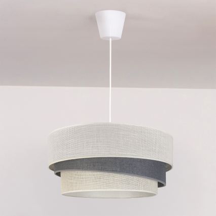 Brilagi - Hanglamp met snoer TRIO 1xE27/60W/230V Ø 40 cm crème/grijs