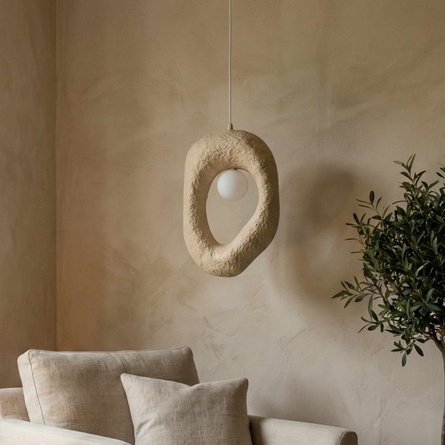 Brilagi - Hanglamp met snoer WABI SABI 1xE27/40W/230V crème