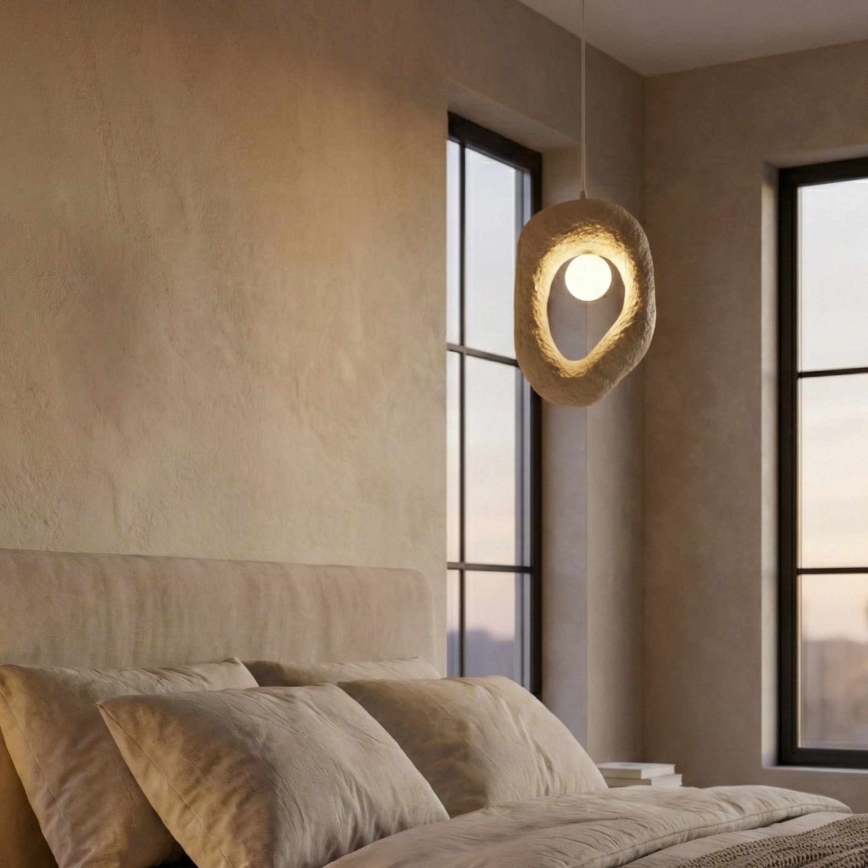 Brilagi - Hanglamp met snoer WABI SABI 1xE27/40W/230V crème