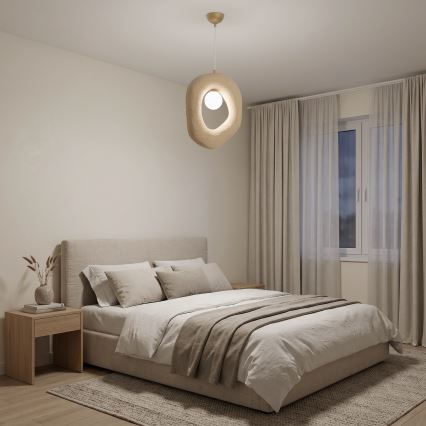 Brilagi - Hanglamp met snoer WABI SABI 1xE27/40W/230V crème
