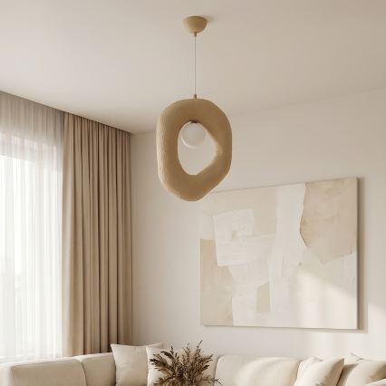 Brilagi - Hanglamp met snoer WABI SABI 1xE27/40W/230V crème