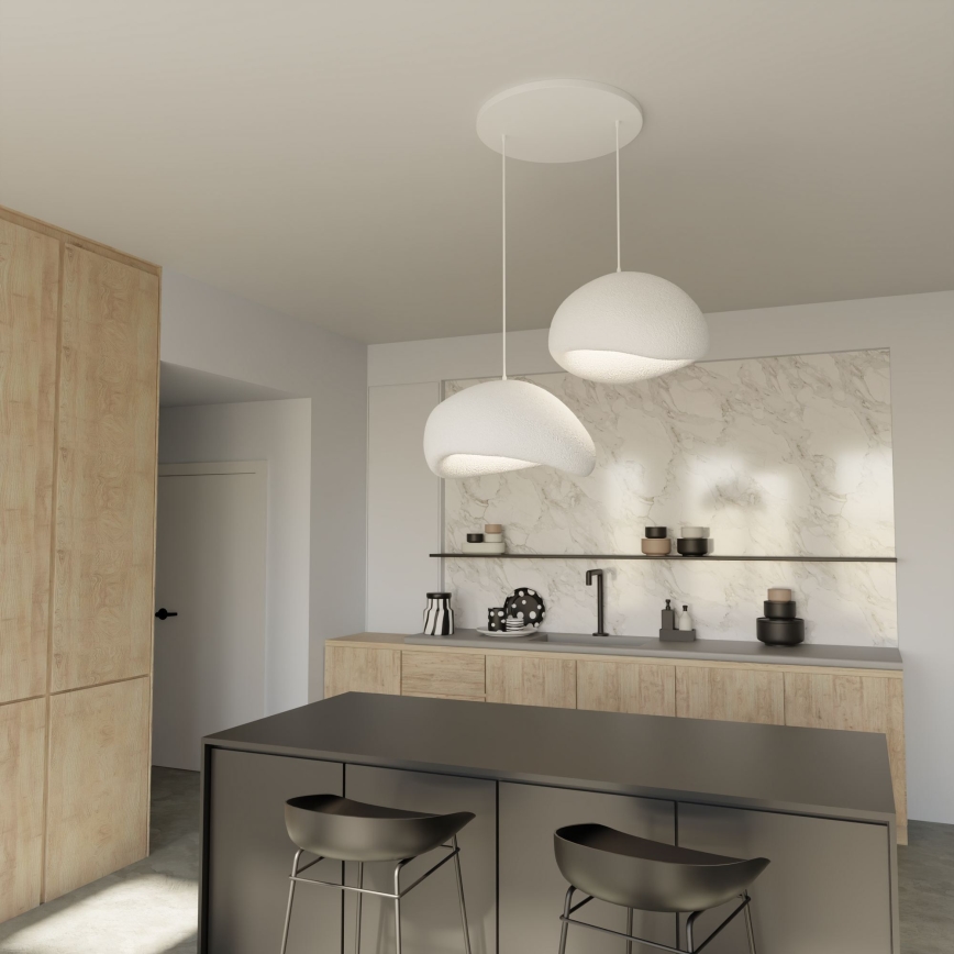 Brilagi - Hanglamp met snoer WABI SABI 2xE27/40W/230V Ø 60 cm wit
