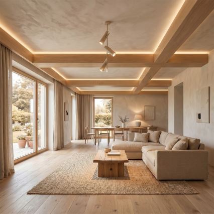 Brilagi - Hanglamp met staaf BRANCH 3xGU10/30W/230V beige