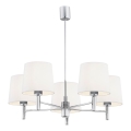 Brilagi - Hanglamp met stang MONTE 5xE27/15W/230V crème/glanzend chroom