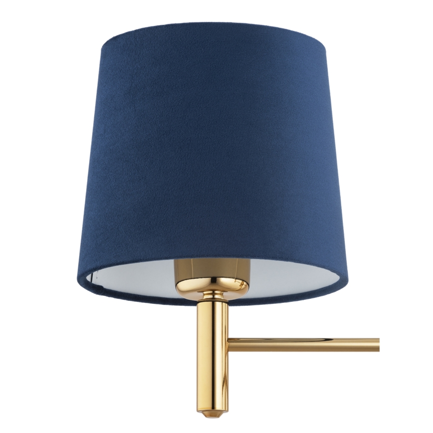 BRILAGI - Hanglamp met stang MONTE 5xE27/60W/230V blauw/goud