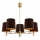 Brilagi - Hanglamp met stang MONTE 5xE27/60W/230V bruin/goud
