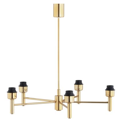 Brilagi - Hanglamp met stang MONTE 5xE27/60W/230V bruin/goud