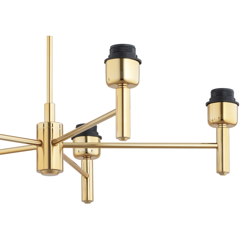 Brilagi - Hanglamp met stang MONTE 5xE27/60W/230V bruin/goud