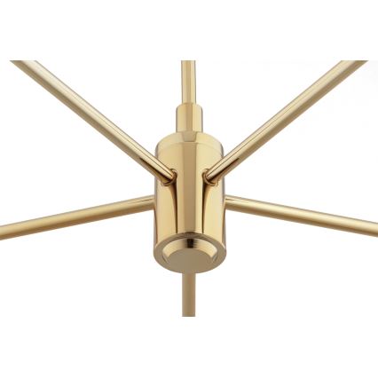 Brilagi - Hanglamp met stang MONTE 5xE27/60W/230V bruin/goud