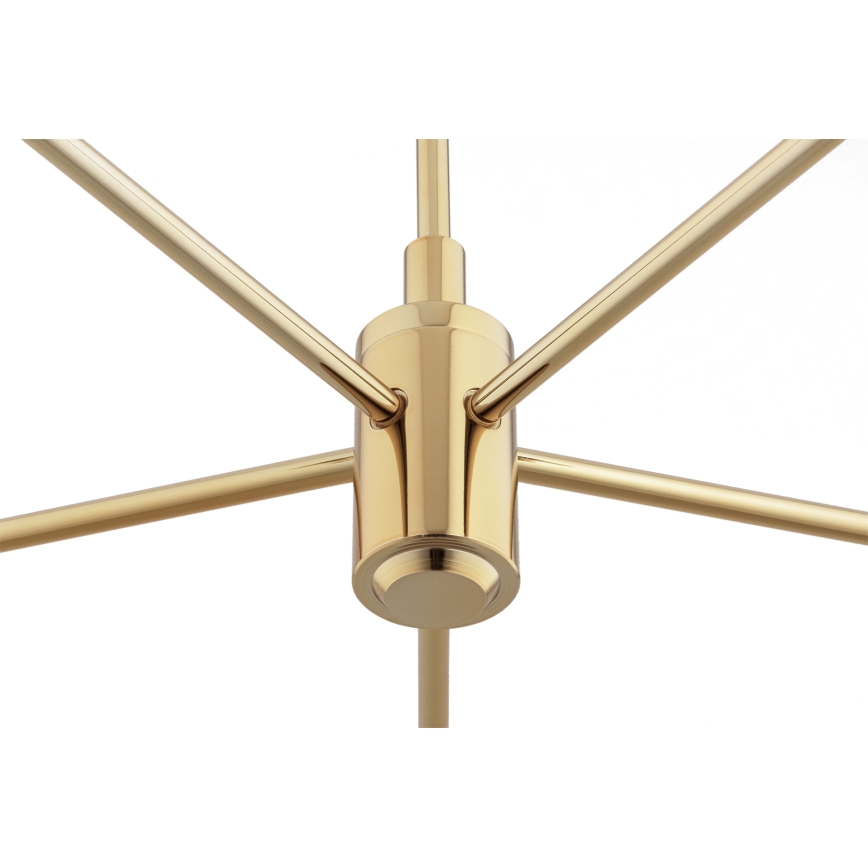Brilagi - Hanglamp met stang MONTE 5xE27/60W/230V bruin/goud