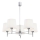 Brilagi - Hanglamp met stang MONTE 5xE27/60W/230V crème/glanzend chroom