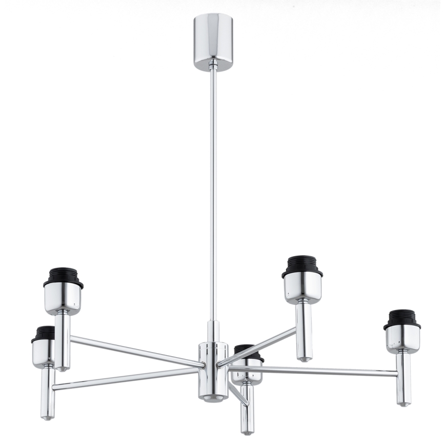 Brilagi - Hanglamp met stang MONTE 5xE27/60W/230V crème/glanzend chroom