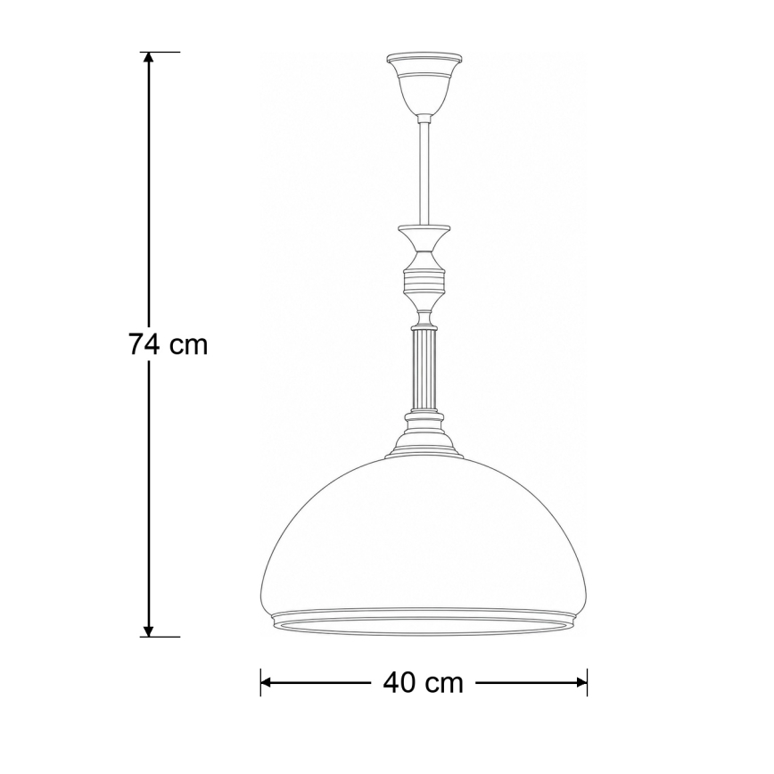 Brilagi - Hanglamp met stang TAURUS 1xE27/15W/230V Ø 40 cm brons