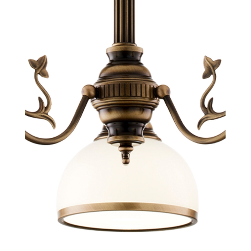 Brilagi - Hanglamp met stang TAURUS 3xE27/15W/230V Ø 70 cm brons