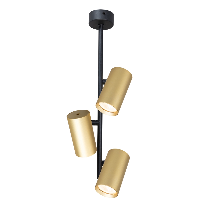 Brilagi - Hanglamp met vaste pendel SELE VERTICAL 3xGU10/30W/230V zwart/goud