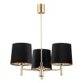 Brilagi - Hanglamp MONTE op stang 3xE27/15W/230V zwart/goud