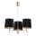 Brilagi - Hanglamp MONTE op stang 3xE27/60W/230V zwart/goud