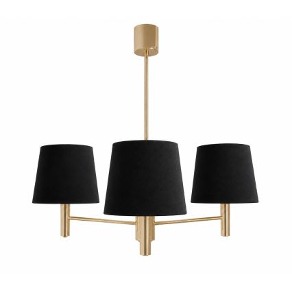 Brilagi - Hanglamp MONTE op stang 3xE27/60W/230V zwart/goud