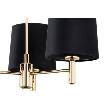Brilagi - Hanglamp MONTE op stang 3xE27/60W/230V zwart/goud