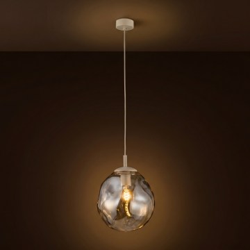 Brilagi - Hanglamp VULCANO met ophangkabel 1xE27/15W/230V Ø 25 cm beige/rookbeige